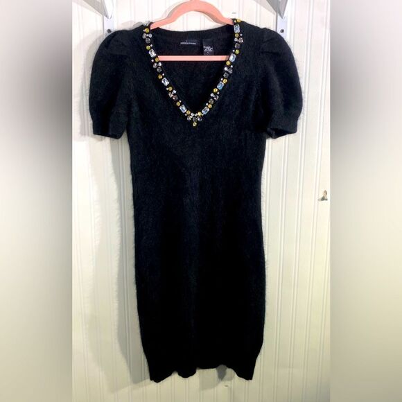 Moda International Angora Blend Short Sleeve
Sweater Dresses Sz L - Picture 2 of 5